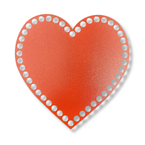 Baza dno koszyka spód CZERWONE serce 20cm