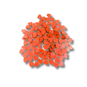 Serce CZERWONE serduszka 1cm scrapki 100szt