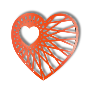 Obręcz czerwona baza serce serduszko łapacz snów 24 cm