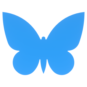 Motyl 4 cm NIEBIESKI 10 szt