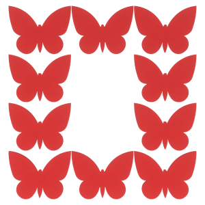 CZERWONE MOTYLKI MOTYL SCRAPEK 5 CM 10 SZT drewniane