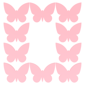 RÓŻOWE MOTYLKI MOTYL SCRAPEK 5 CM 10 SZT drewniane
