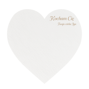 GIGA serce z grawerem Kocham Cię Twój podpis 58 cm BIAŁE